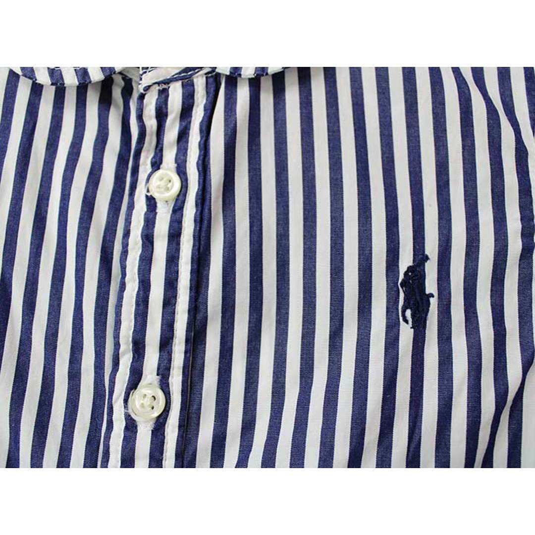 Ralph Lauren(ラルフローレン)の【春物 新入荷!】▽ラルフローレン/Ralph Lauren▽110cm 長袖ワンピース 白×紺【中古】子供服 キッズ kids 女の子 春 onepi 033042 キッズ/ベビー/マタニティのキッズ服女の子用(90cm~)(ワンピース)の商品写真