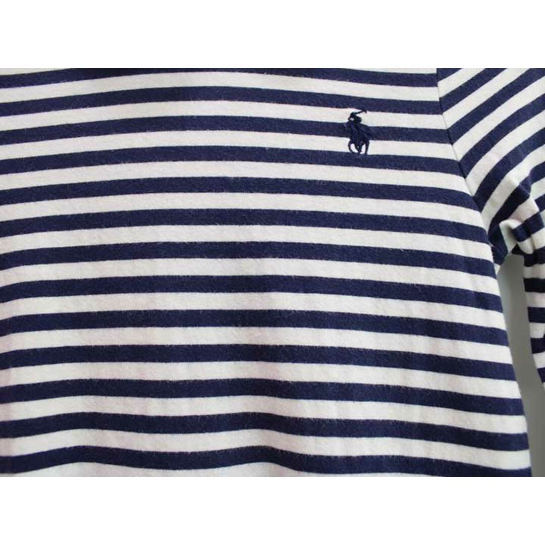 Ralph Lauren(ラルフローレン)の【春物 新入荷!】▽ラルフローレン/Ralph Lauren▽110cm 長袖ワンピース 白×紺【中古】子供服 キッズ kids 女の子 春 onepi 033042 キッズ/ベビー/マタニティのキッズ服女の子用(90cm~)(ワンピース)の商品写真