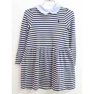 ラルフローレン(Ralph Lauren)の【春物 新入荷!】▽ラルフローレン/Ralph Lauren▽110cm 長袖ワンピース 白×紺【中古】子供服 キッズ kids 女の子 春 onepi 033042(ワンピース)