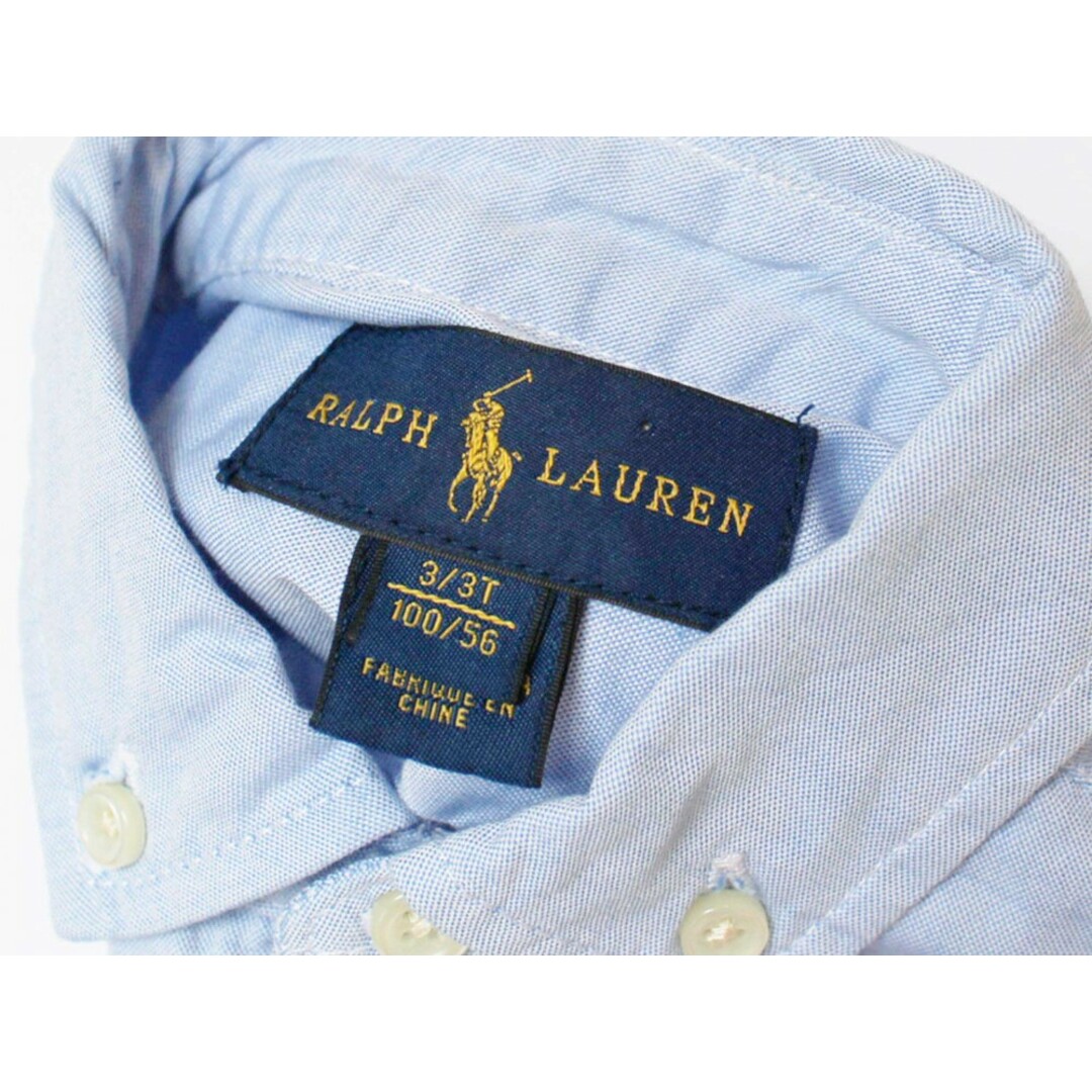 Ralph Lauren(ラルフローレン)の【春物 新入荷!】[ラルフローレン/Ralph Lauren]100cm 長袖シャツワンピース ブルー【中古】子供服 キッズ kids 女の子 春 onepi 923042 キッズ/ベビー/マタニティのキッズ服女の子用(90cm~)(ワンピース)の商品写真