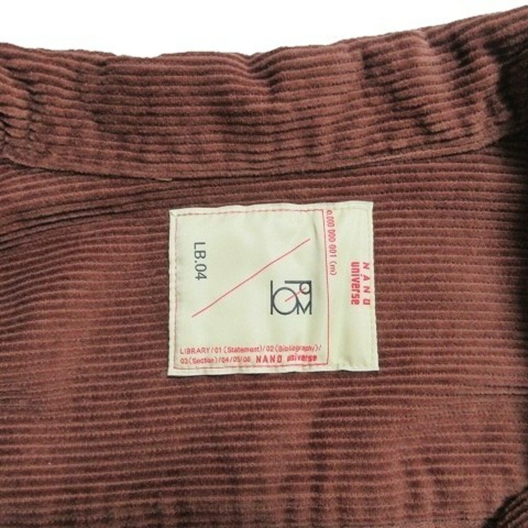 nano・universe(ナノユニバース)のナノユニバース オープンカラーコーデュロイシャツジャケット IBO51 メンズのジャケット/アウター(その他)の商品写真