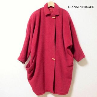 Gianni Versace - ジャンニヴェルサーチ アルパカ×ウール アシンメトリー ロングコート