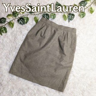 イヴサンローラン(Yves Saint Laurent)のYvesSaintLaurent イヴサンローラン タイトスカート メルトン(ひざ丈スカート)