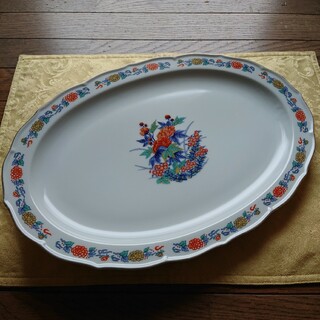 洋食器  中華皿  楕円形  廣蘭   オーバルプレート お皿 洋食器  中古品(食器)