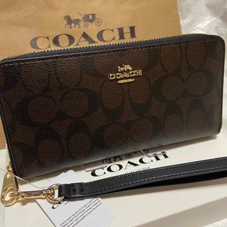 コーチ(COACH)の贈り物にも☆コーチ 人気のダークブラウン　メンズレディス　長財布(長財布)