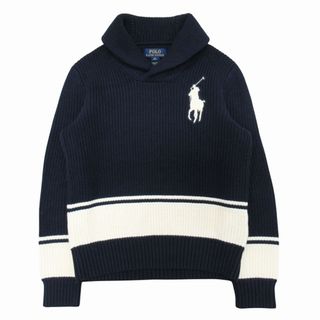 ポロラルフローレン(POLO RALPH LAUREN)の美品 ポロ ラルフローレン POLO ショールカラー ニット セーター サイズM(ニット/セーター)