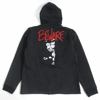 クロムハーツ(Chrome Hearts)の【ドンドン見直し】未使用品□クロムハーツ MATTY BOY P YNT HDZF BEWARE PPO ダガージップ エンブロイダリー ZIPパーカー 黒系 M USA製(パーカー)