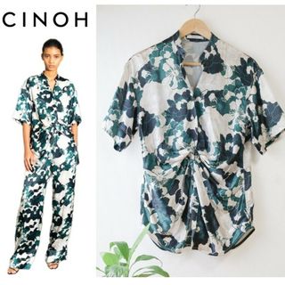 チノ(CINOH)のCINOH FLOWERPRINT SHIRT 花柄 半袖シャツ 総柄(シャツ/ブラウス(半袖/袖なし))