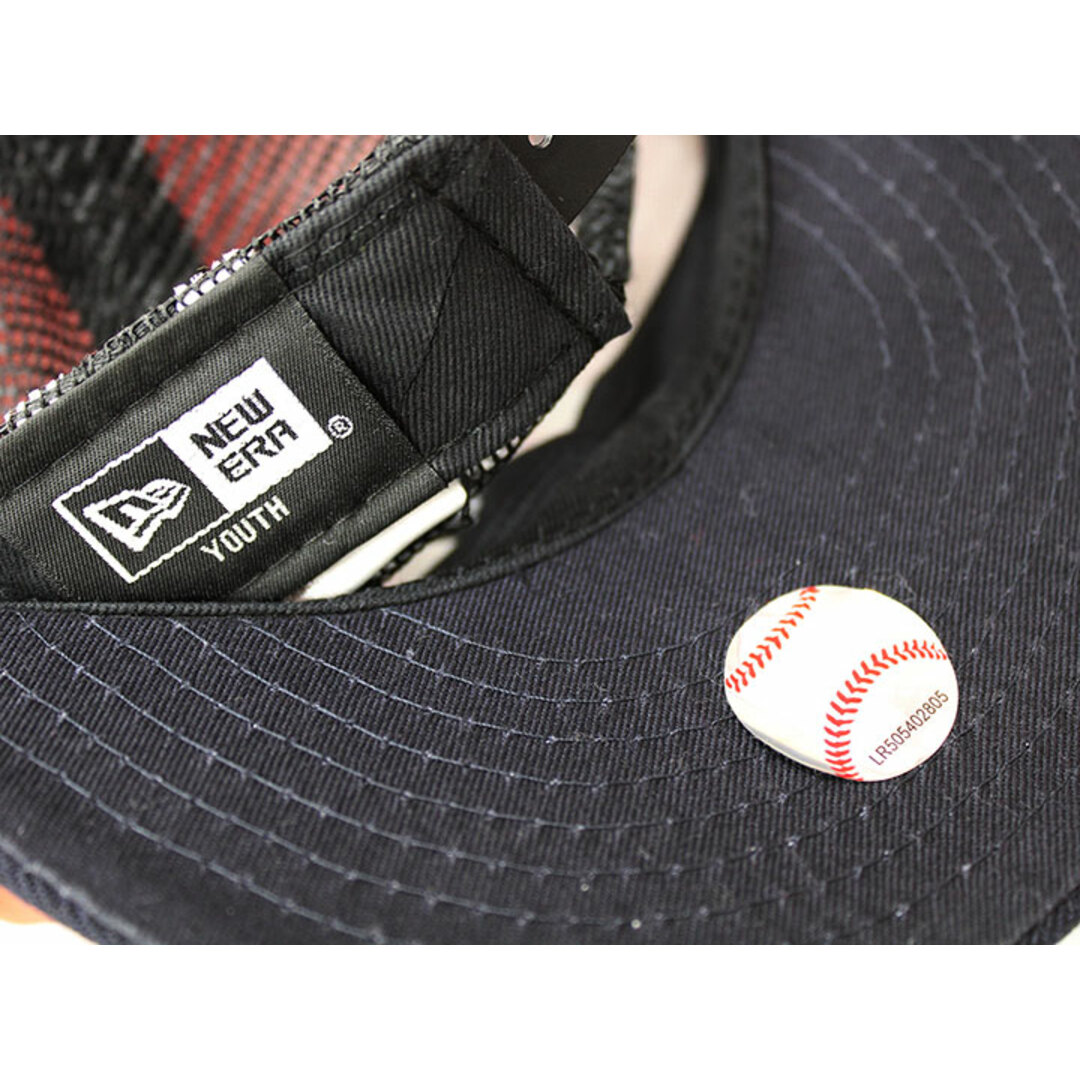 NEW ERA(ニューエラー)の【春物 新入荷!】▲ニューエラ/NEW ERA▲52-55.8cm キャップ/帽子 ピンク×黒 ニューヨークヤンキース【中古】子供 キッズ kids 男の子 女の子 春夏 bagetc 104042 キッズ/ベビー/マタニティのこども用ファッション小物(帽子)の商品写真