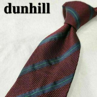 ダンヒル(Dunhill)の【dunhill】ハイブランドネクタイ★ストライプ★メンズ★赤系(ネクタイ)