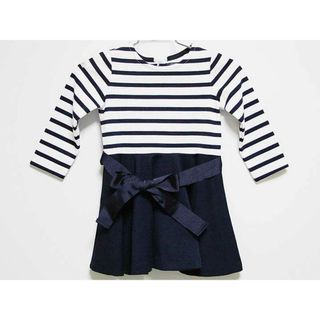 ラルフローレン(Ralph Lauren)の【春物 新入荷!】‡ラルフローレン/Ralph Lauren‡80cm 長袖ワンピース 紺×白【中古】子供服 キッズ kids ベビー服 baby 女の子 春秋 onepi 923042(ワンピース)