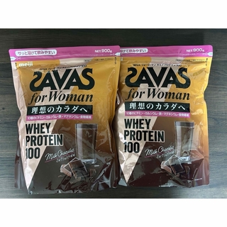 ザバス(SAVAS)のSAVASforWomanホエイプロテイン900g ミルクショコラ風味2袋セット(プロテイン)