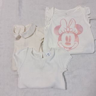 ベビーギャップ(babyGAP)のbabyGap ギャップ ロンパース 1歳 1歳半 女の子 白 半袖 夏(ロンパース)