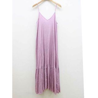 【春物新入荷】■ZARA/ザラ■キャミソールプリーツワンピース/ロング丈 ピンク レディース S【中古】春夏 onepi 033042