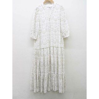 ザラ(ZARA)の【春物新入荷】■ZARA/ザラ■総刺繍ブラウスワンピース/ロング丈 アイボリー レディース M【中古】春夏 033042(その他)