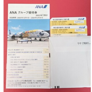 ANA 株主優待券　2枚　パンフレット1枚(航空券)