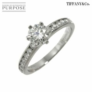 ティファニー(Tiffany & Co.)のティファニー TIFFANY&Co. ソリティア ダイヤ 0.60ct G/VS1/3EX 9号 リング Pt 指輪【鑑定書付き】VLP 90216759(リング(指輪))