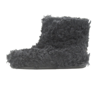 MIU MIU FUR ANKLE BOOTS BLACK