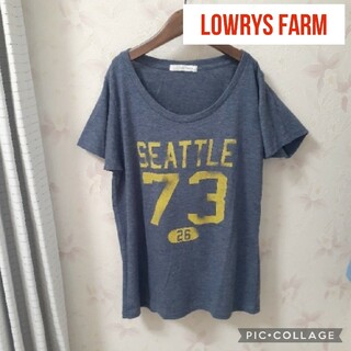 ローリーズファーム(LOWRYS FARM)のローリーズファーム　LOWRYS FARM　ダメージプリント  Tシャツ(Tシャツ(半袖/袖なし))