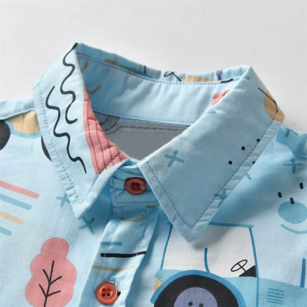 LittleSpring キッズ シャツ 半袖 柄シャツ アロハシャツ yシャツ キッズ/ベビー/マタニティのベビー服(~85cm)(その他)の商品写真