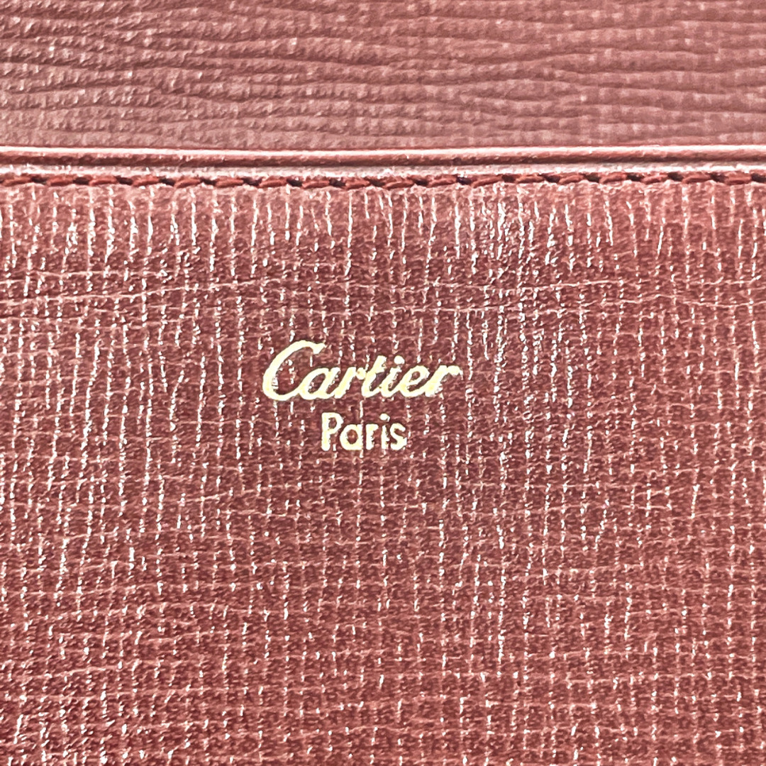 Cartier(カルティエ)のカルティエ 二つ折り財布 マストライン   ボルドー レディースのファッション小物(財布)の商品写真