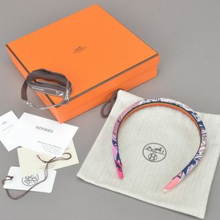 Hermes - 新品♡HERMESエルメス スカーフ柄 エルザ ヘアバンド/カチューシャ ピンク