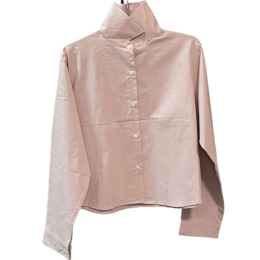 sonyunara(ソニョナラ)のsonyunara ソナ ベーシックパステルクロップシャツ pink レディースのトップス(シャツ/ブラウス(長袖/七分))の商品写真