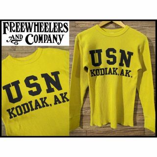 フリーホイーラーズ(FREEWHEELERS)の美品 フリーホイーラーズ 40sカスタムモデル ワッフル サーマル Tシャツ S(Tシャツ/カットソー(七分/長袖))