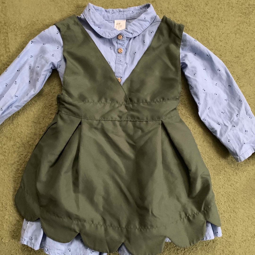 H&M(エイチアンドエム)のワンピース　ジャンバースカート　86 キッズ/ベビー/マタニティのベビー服(~85cm)(ワンピース)の商品写真