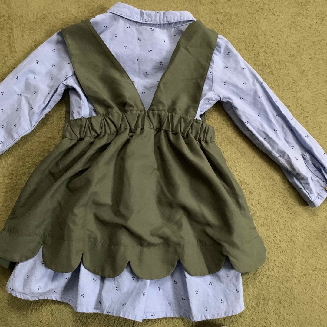 H&M(エイチアンドエム)のワンピース　ジャンバースカート　86 キッズ/ベビー/マタニティのベビー服(~85cm)(ワンピース)の商品写真