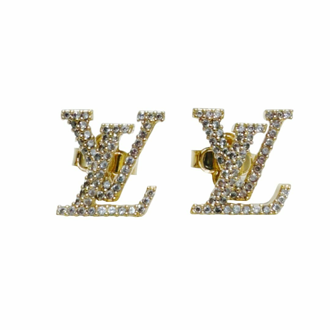 LOUIS VUITTON(ルイヴィトン)のLOUIS VUITTON ルイ ヴィトン ピアス LV アイコニック ストラス ゴールド ラインストーン M00609 VA1212 レディース メンズ 現行 人気 アクセサリー レディースのアクセサリー(ピアス)の商品写真