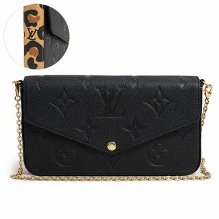 ルイヴィトン(LOUIS VUITTON)のルイ ヴィトン ワイルド アット ハート レオパード ポシェット フェリシー クラッチ チェーン ショルダーバッグ 斜め掛け モノグラムアンプラント レザー ブラック ブラウン 黒 茶 ゴールド金具 M80679 箱付 LOUIS VUITTON（新品・未使用品）(ショルダーバッグ)