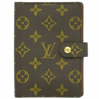 ルイヴィトン(LOUIS VUITTON)の本物 ルイヴィトン LOUIS VUITTON LV アジェンダ PM モノグラム 手帳カバー システム手帳 ブラウン R20005 Agenda ビトン 雑貨小物 中古(手帳)