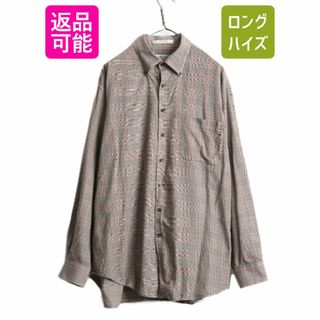 00s オービス チェック 長袖 ボタンダウン シャツ メンズ XL 古着 00年代 オールド ORVIS コットン 長袖シャツ ポケット付き 大きいサイズ(シャツ)