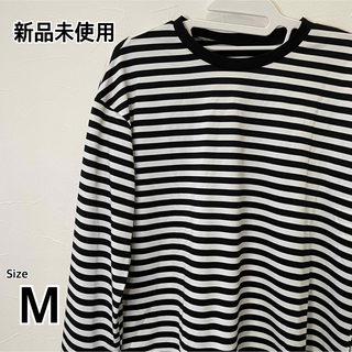 トップス Tシャツ 長袖 カジュアル レディース ボーダー 白 黒 XS M 春(Tシャツ(長袖/七分))