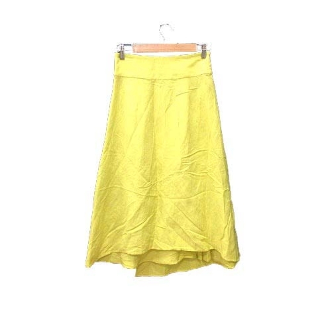 Spick & Span(スピックアンドスパン)のSpick&Span フレアスカート ロング 麻 リネン 38 黄色 イエロー レディースのスカート(ロングスカート)の商品写真