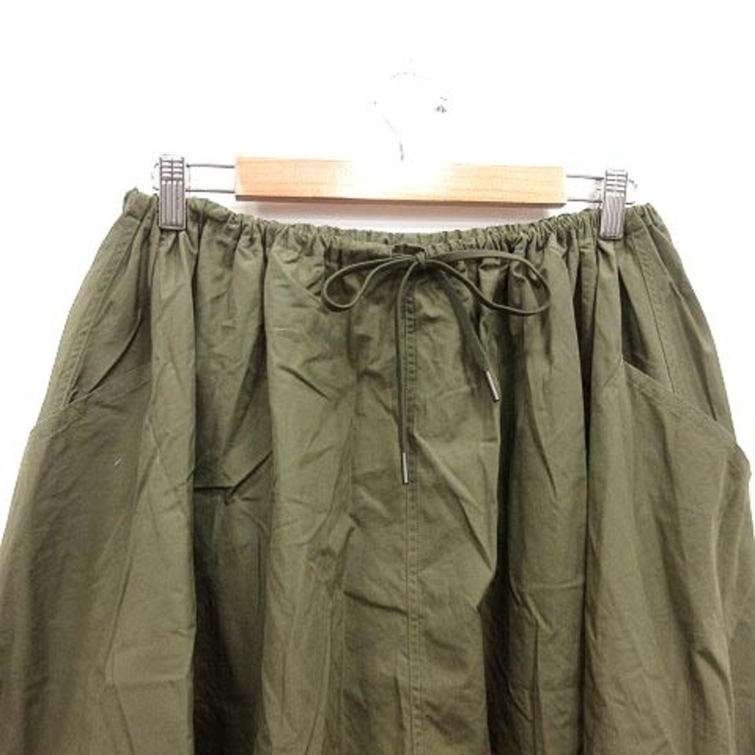 LE GLAZIK(ルグラジック)のLe glazik フレアスカート ミモレ ロング ウエストマーク 36 緑 レディースのスカート(ロングスカート)の商品写真