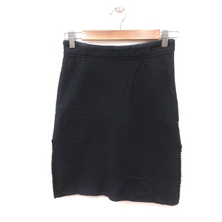ロンハーマン タイトスカート ミニ 刺繍 XS 紺 ネイビー 黒 ブラック