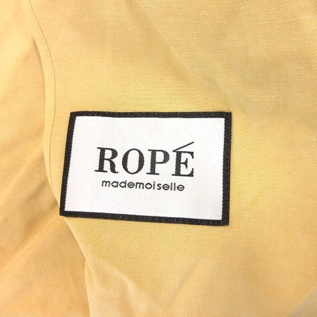 ROPE’(ロペ)のロペ ノーカラージャケット シャツ 麻混 リネン混 38 黄色 イエロー /AU レディースのジャケット/アウター(その他)の商品写真