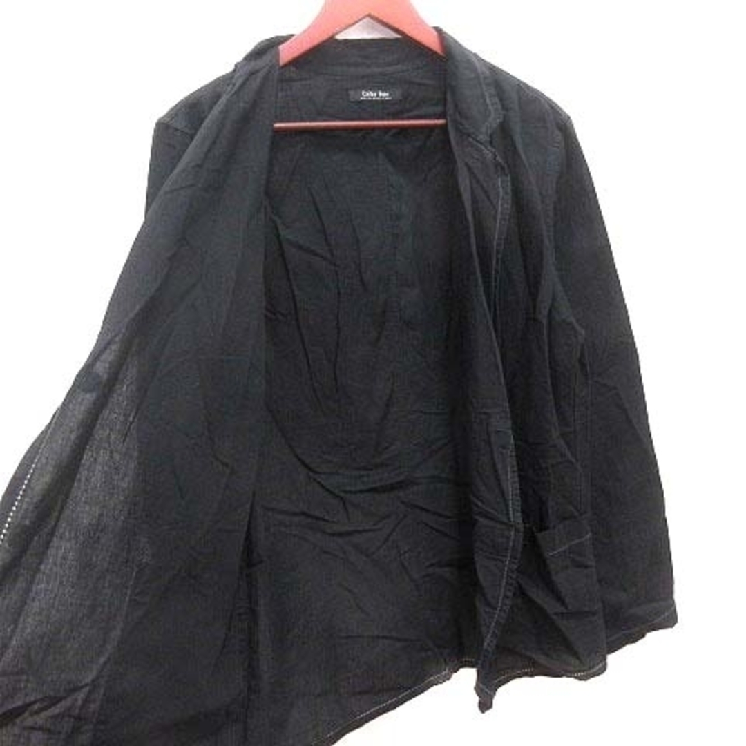 other(アザー)のCathy Jane シャツジャケット テーラードカラー 麻 リネン 3 黒 メンズのジャケット/アウター(テーラードジャケット)の商品写真