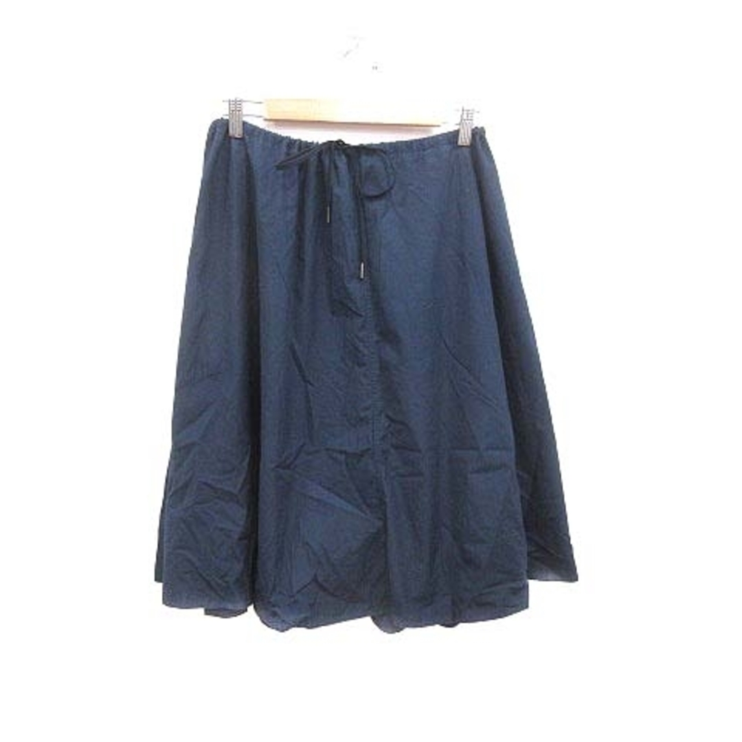 LE GLAZIK(ルグラジック)のLe glazik フレアスカート ミモレ ロング ウエストマーク 36 紺 レディースのスカート(ロングスカート)の商品写真