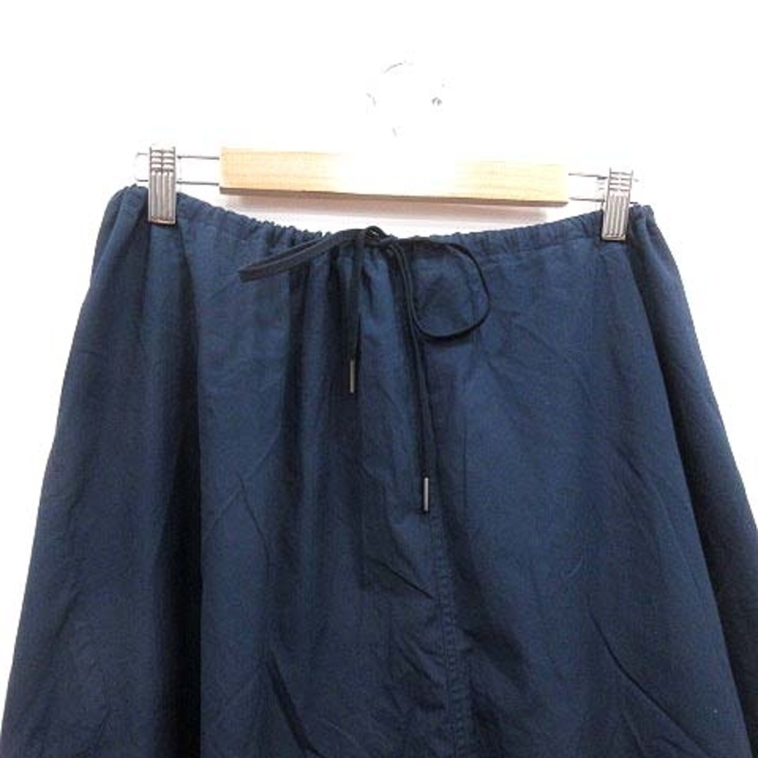 LE GLAZIK(ルグラジック)のLe glazik フレアスカート ミモレ ロング ウエストマーク 36 紺 レディースのスカート(ロングスカート)の商品写真