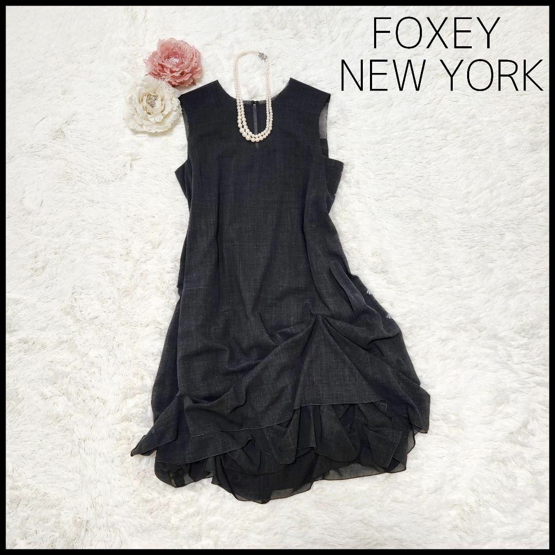 FOXEY NEW YORK(フォクシーニューヨーク)の【シアー】フォクシーニューヨーク グレース スプラッシュ ワンピース タック レディースのワンピース(ひざ丈ワンピース)の商品写真