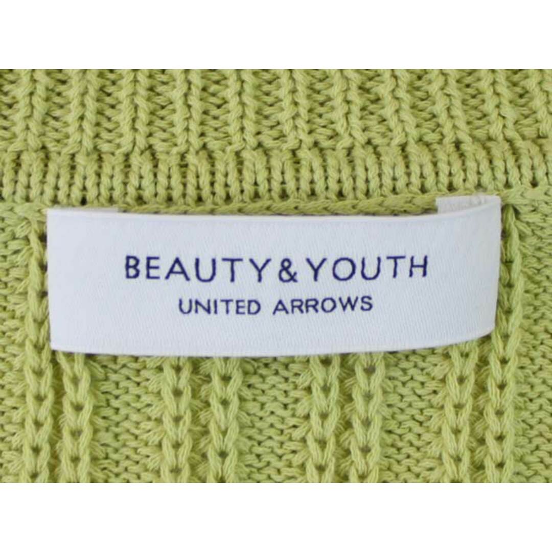 BEAUTY&YOUTH UNITED ARROWS(ビューティアンドユースユナイテッドアローズ)の【春物新入荷】■BEAUTY&YOUTH UNITED ARROWS/ビューティーアンドユースユナイテッドアローズ■7ゲージオープンワークスキッパーネックニットプルオーバー/長袖 イエロー/黄色 レディース【中古】 春秋 313042 レディースのトップス(ニット/セーター)の商品写真