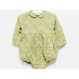 キャラメルベビー&チャイルド(Caramel baby&child )の【春夏物 新入荷!】‡キャラメル/CARAMEL‡90cm 長袖ショートオール/オールインワン/カバーオール グリーン系 リバティ【中古】子供服 キッズ kids ベビー服 baby 女の子 春夏 onepi 923042(カバーオール)