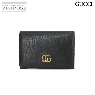 グッチ(Gucci)のグッチ GUCCI GGマーモント カードケース 財布 レザー ブラック 474748 ゴールド 金具 VLP 90199641(その他)