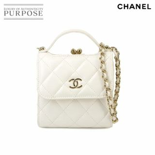 シャネル(CHANEL)の未使用 展示品 シャネル CHANEL マトラッセ がま口 チェーン コインケース 小銭入れ レザー ホワイト AP2837 ゴールド 金具 VLP 90228347(コインケース)