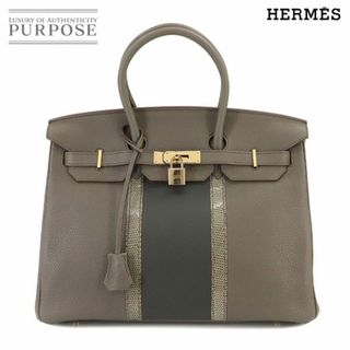 エルメス(Hermes)の未使用 展示品 エルメス HERMES バーキン35 クラブ ハンド バッグ トリヨンクレマンス リザード エタン グラファイト VLP 90229867(ハンドバッグ)