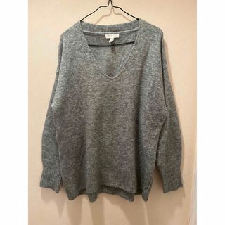 エイチアンドエム(H&M)のH&M Ｖネックニット　グレー(ニット/セーター)