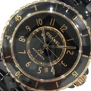 シャネル(CHANEL)の　シャネル CHANEL J12 キャリバー12.1 H9541  ブラック/ゴールド ブラックセラミック　イエローゴールド メンズ 腕時計(その他)
